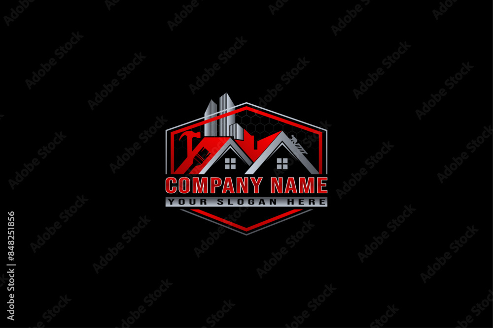 Home service, home repair, Construction Building logo design template Home service, home repair, Construction Building logo design template