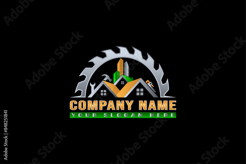 smart home logo design vector template......