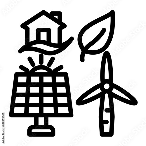 Smart Grid vector icon style