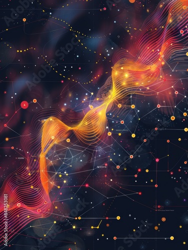 A graphical of hash rate metrics, showing the computational power of a blockchain network photo