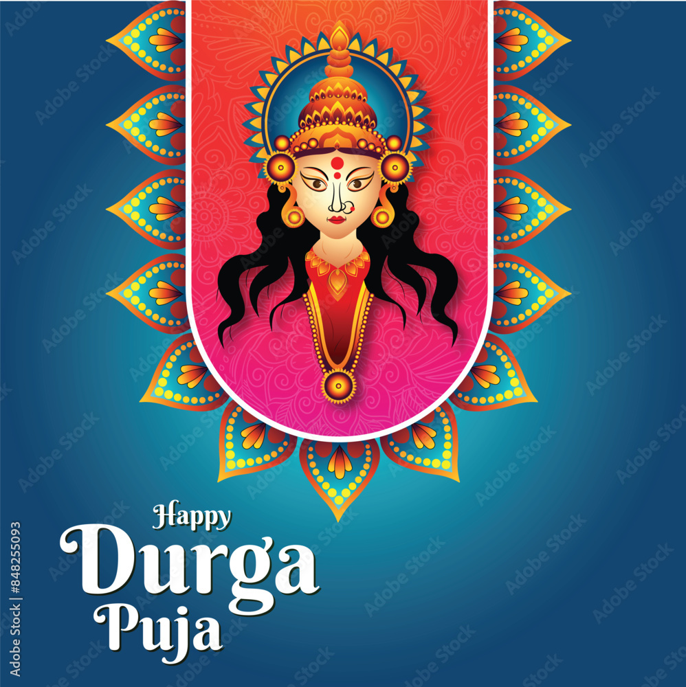 Navratri and Happy durga puja festival Poster Navratri and Happy durga puja festival Poster