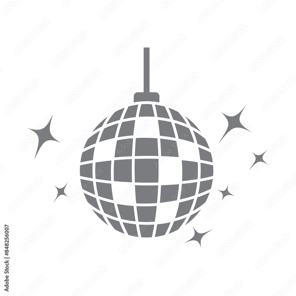 disco lamp silhouette design. discotheque party decoration. disco lamp silhouette design. discotheque party decoration.