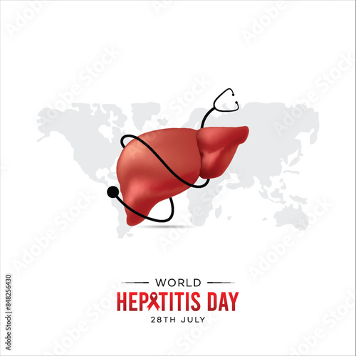 World Hepatitis Day, Poster, Post, Illustration. Art. Social Media Poster
