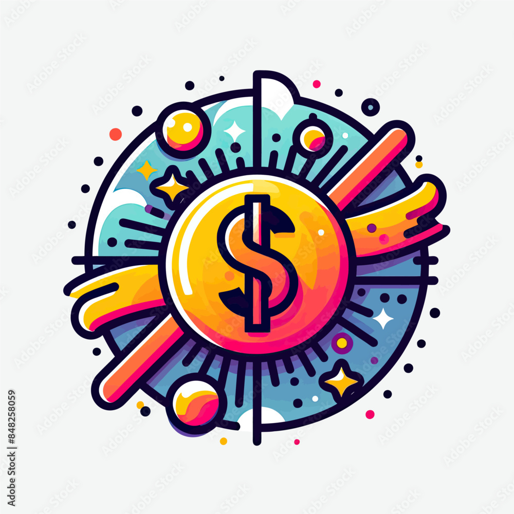 Fototapeta premium dollar icon money currency 