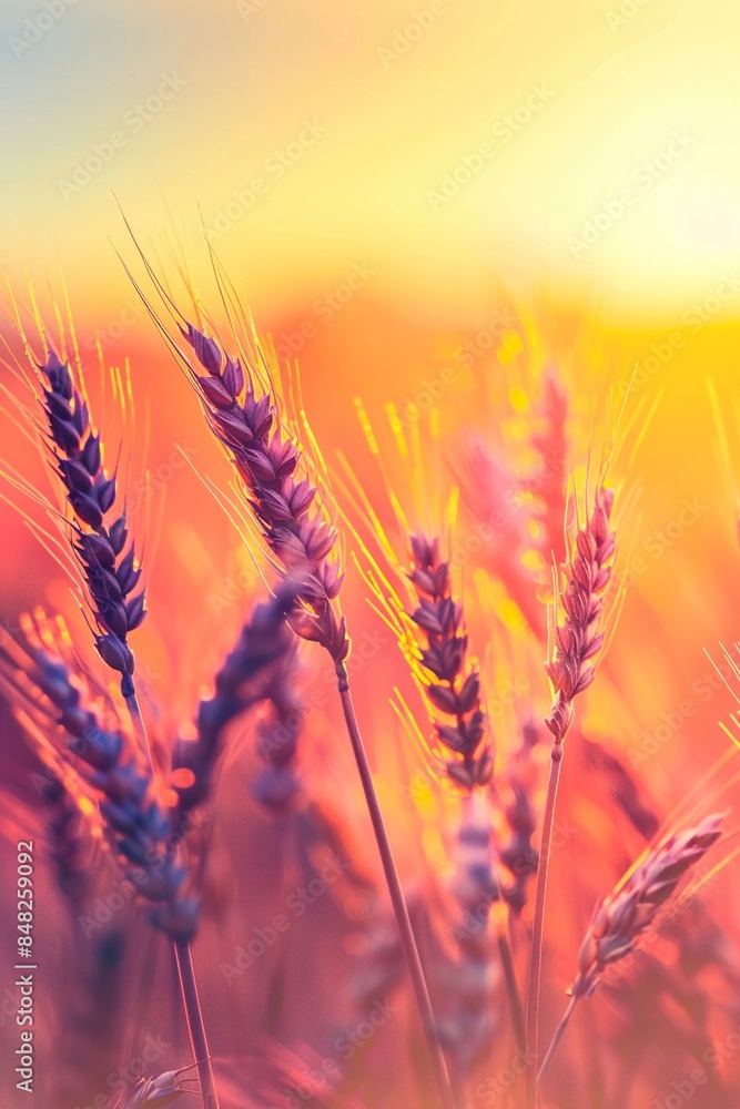 Abstract background of golden wheat ear in field with warm sunlight Abstract background of golden wheat ear in field with warm sunlight