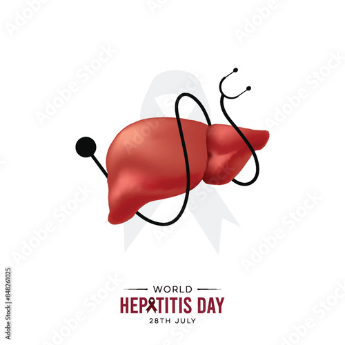 World Hepatitis Day, Poster, Post, Illustration. Art. Social Media Poster