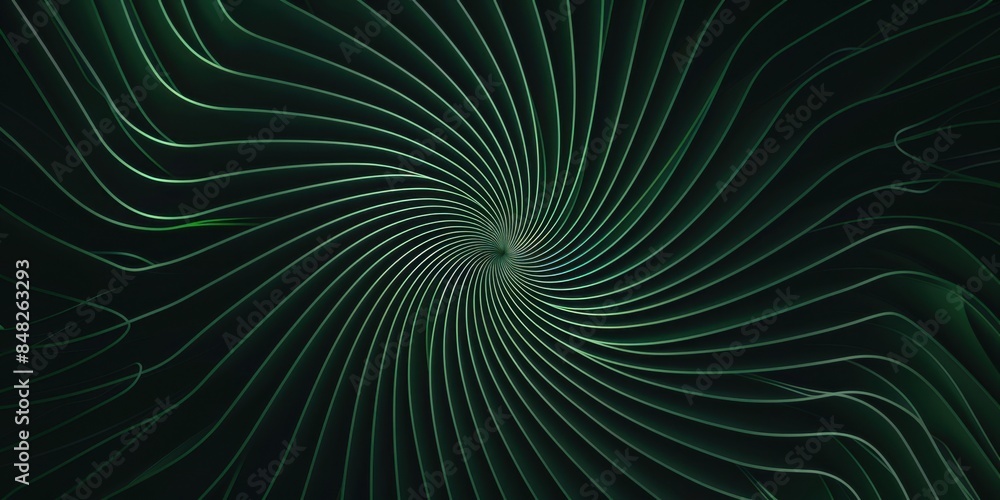 Abstract background with dark gray lines in the shape of spirals dark green color on black background Generative AI Abstract background with dark gray lines in the shape of spirals dark green color on black background Generative AI
