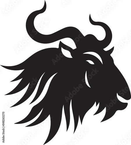 wildebeest head logo