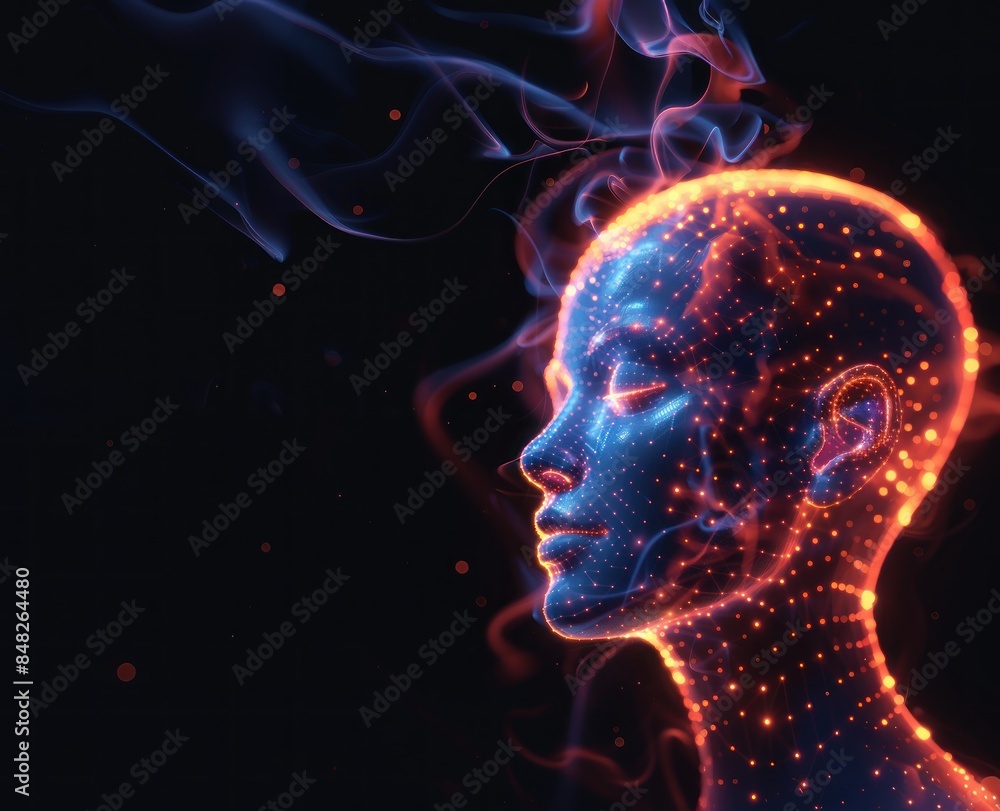 digital particle abstract face technology concept background for artificial intelligence and machine learning digital particle abstract face technology concept background for artificial intelligence and machine learning