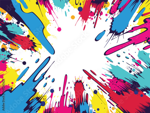 white background, An abstract background with vibrant, contrasting colors reminiscent of comic book art., very simple and isolate in the style of animated illustrations, white background