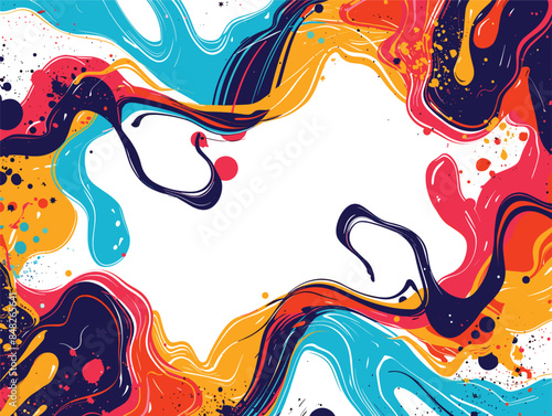 white background, An abstract background with vibrant, contrasting colors reminiscent of comic book art., very simple and isolate in the style of animated illustrations, white background
