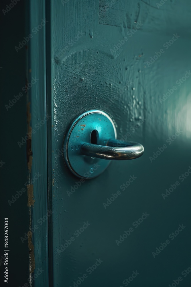 Green door handle Green door handle