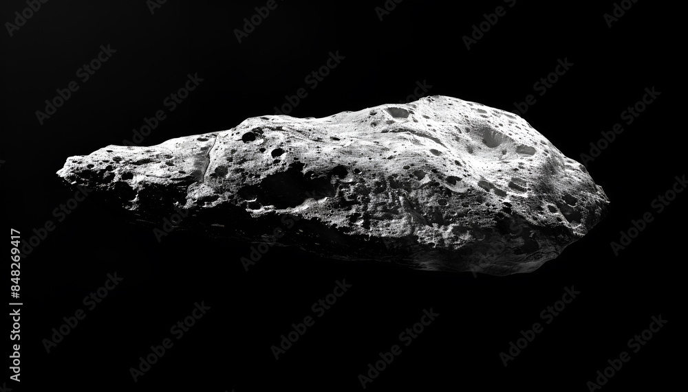 Naklejka premium massive asteroid is floating through space joining the ranks of potentially hazardous space rocks on International Asteroid Day