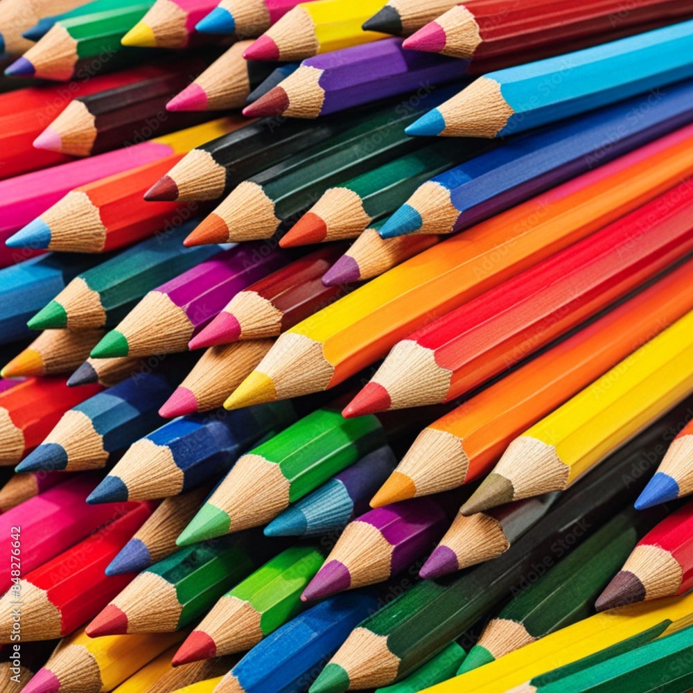 pencils on a white background pencils on a white background