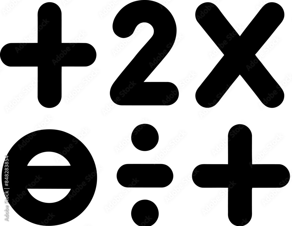 Obraz premium Mathematics Symbols Icon