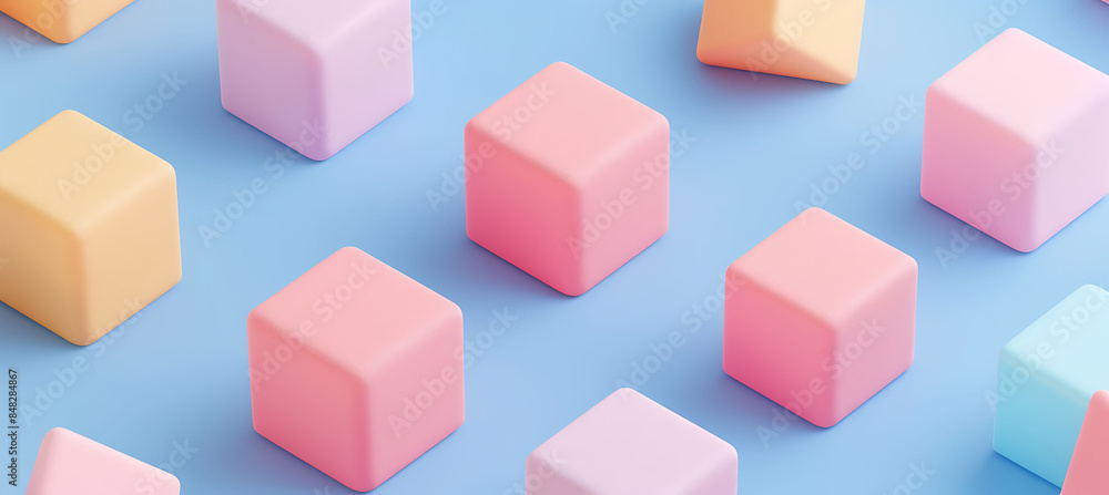 Sky Blue and Baby Pink: Delightful Wallpaper with Varied Patterns, Creating a Charming and Serene Atmosphere Sky Blue and Baby Pink: Delightful Wallpaper with Varied Patterns, Creating a Charming and Serene Atmosphere