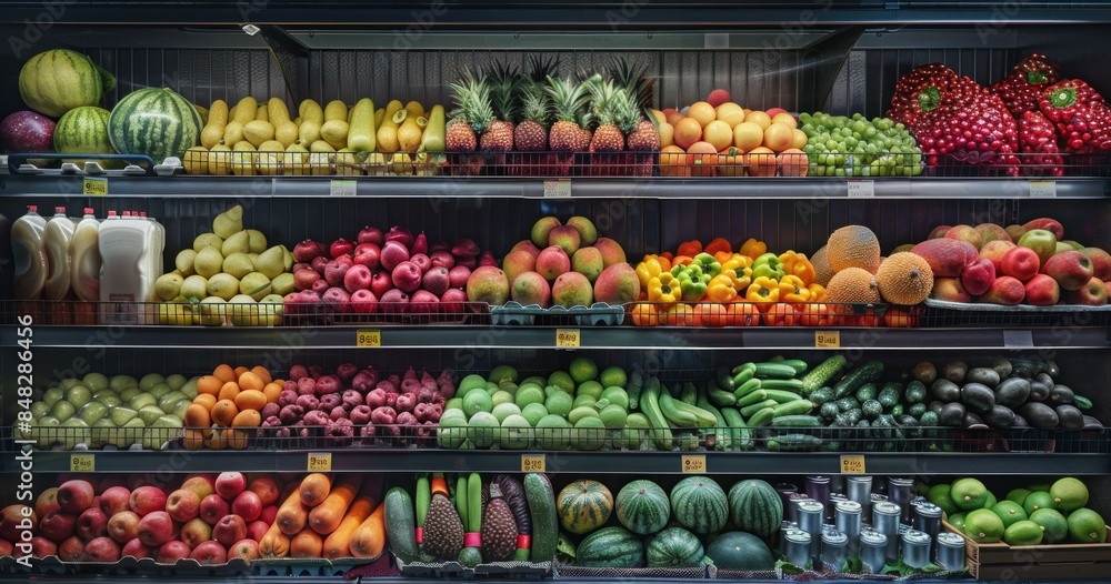 custom made wallpaper toronto digitalA Well-Stocked Produce Section in a Modern Grocery Store