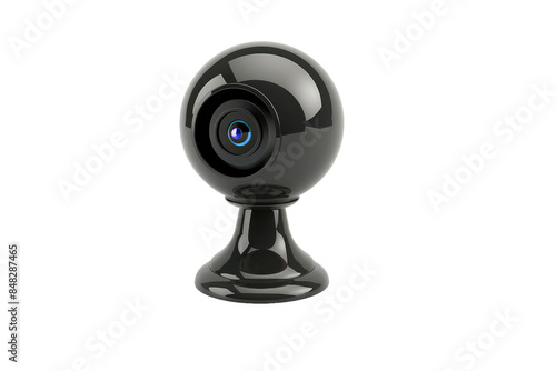 Isolated 3D Webcam Icon Render on White Background, 3D Rendered Webcam Icon Isolated on a White Background