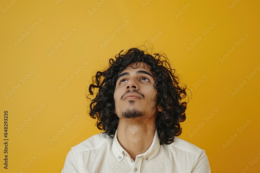 Man with Curly Hair Man with Curly Hair