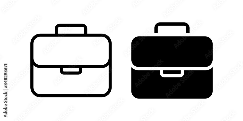 Briefcase icon set. flat illustration of vector icon Briefcase icon set. flat illustration of vector icon