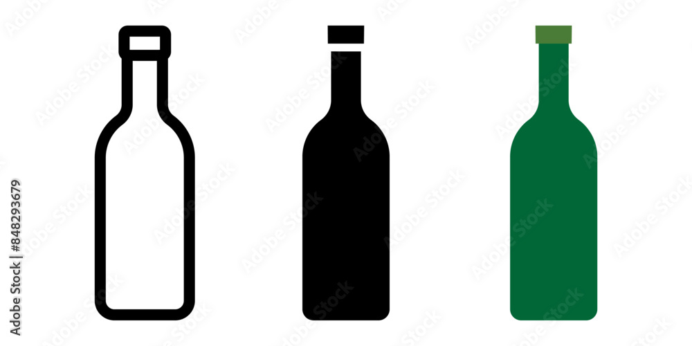 Bottle icon set. flat illustration of vector icon Bottle icon set. flat illustration of vector icon