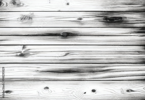 Wood texture Black and white. Black and White Wood Planks as Background. Pine Wood Planking, Bleached and Stained Gray, Grunge Texture Detail.