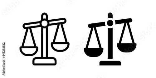 Justice icon set. flat illustration of vector icon
