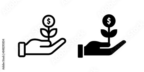 Investment icon set. flat illustration of vector icon