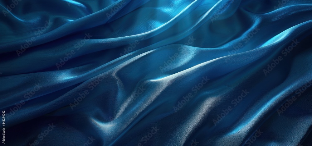 Obraz premium Abstract Blue Silk Fabric Texture