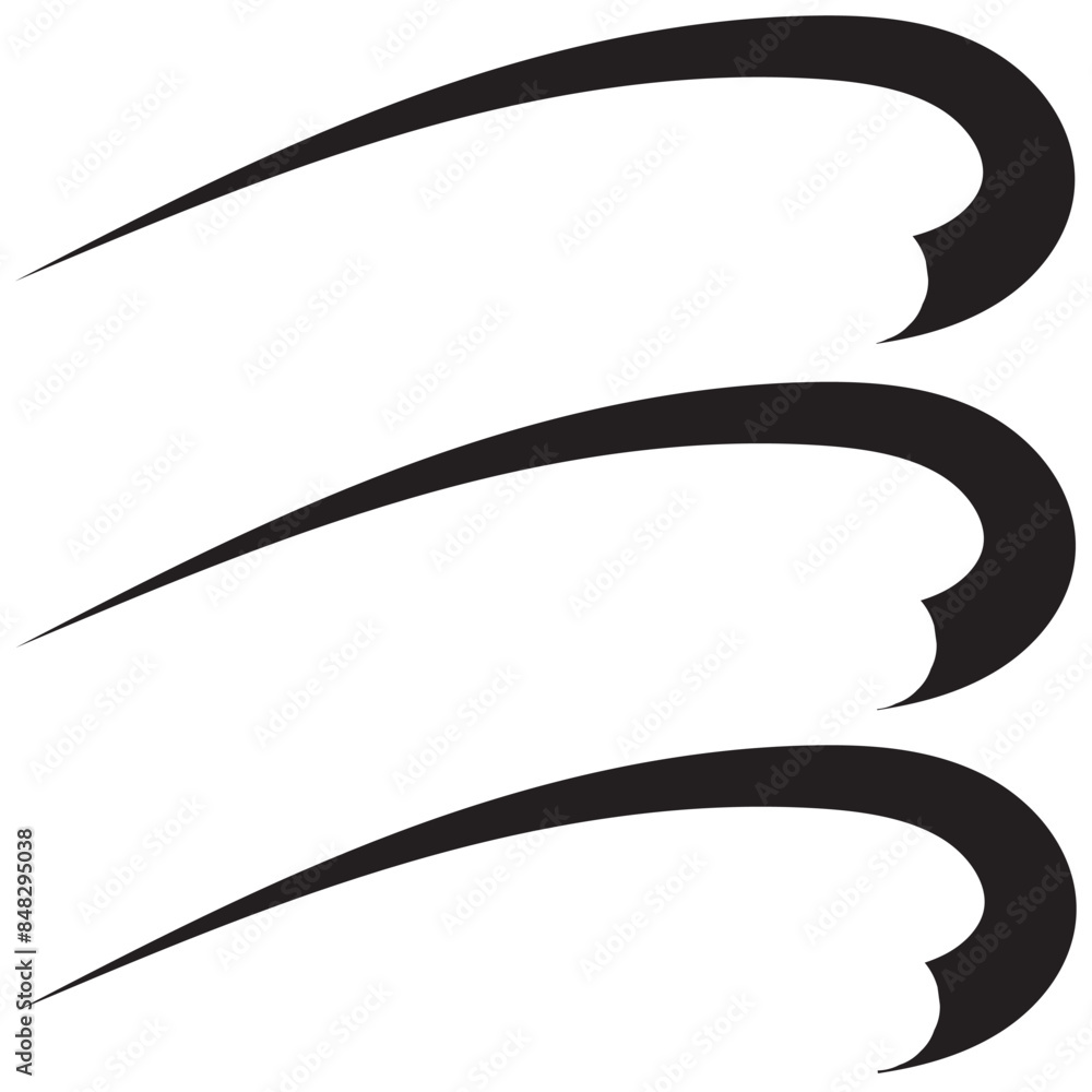 Typographic swash and swooshes tails. Retro swishes and swashes for ...