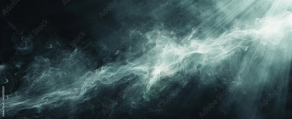 Abstract Smoke with Blue and White Hues Abstract Smoke with Blue and White Hues