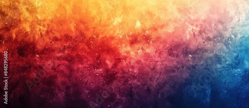 Abstract Watercolor Background with Warm and Cool Colors © rexus