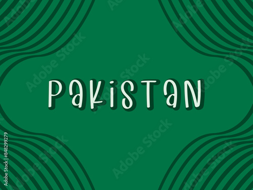 happy independence day pakistan 14th of august. vector illustration of pakistan independence day 3d letter text typography. Green wavy independence day poster, banner , template background, design
