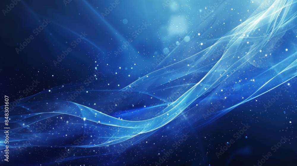 Abstract Blue Swirling Background with Glittering Lights Abstract Blue Swirling Background with Glittering Lights