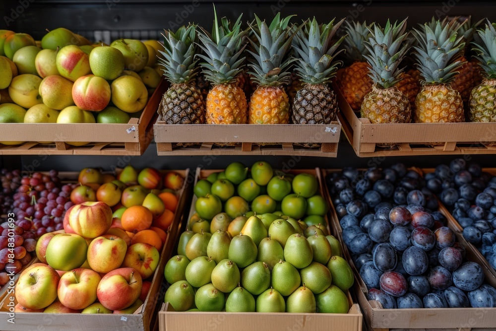 Fresh Produce Display in a Grocery Store Fresh Produce Display in a Grocery Store