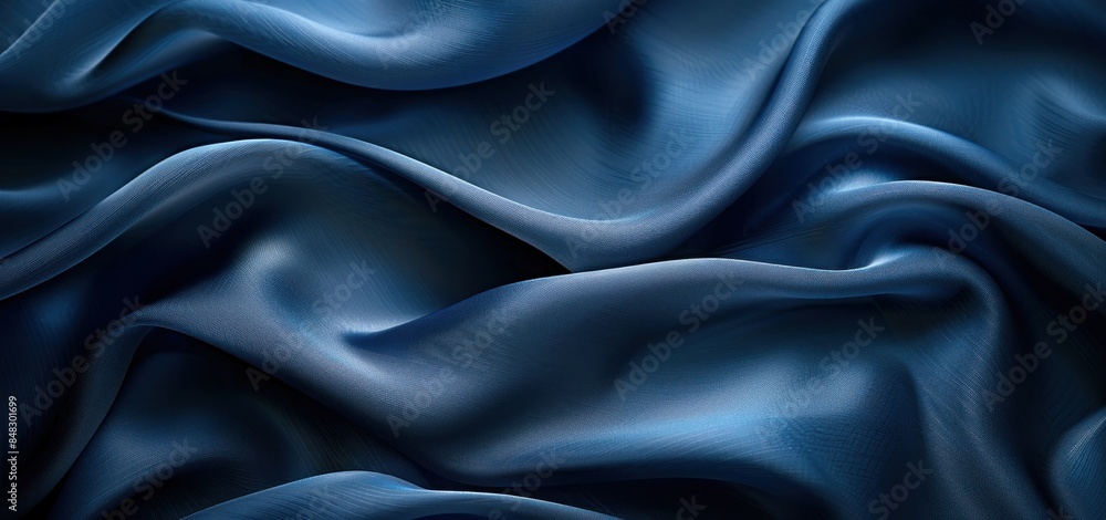 Abstract Blue Silk Fabric Texture Abstract Blue Silk Fabric Texture