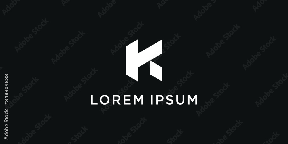 Letter K logo design with a unique line concept. Premium Vector Letter K logo design with a unique line concept. Premium Vector