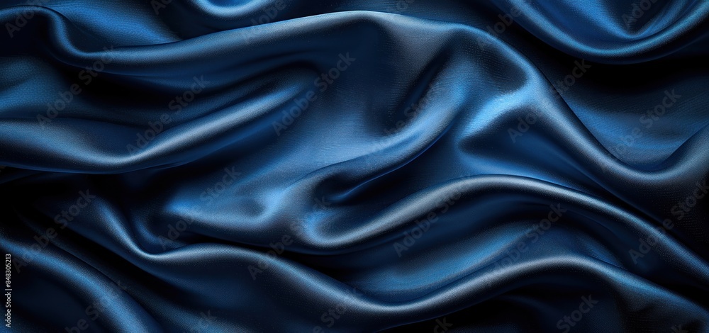 Obraz premium Abstract Blue Satin Drapery