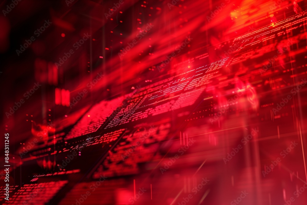 Obraz premium Dynamic News Backdrop with Creative Red Design