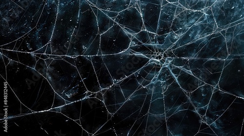 Artwork of a Dark Spider Web in a Digital Format