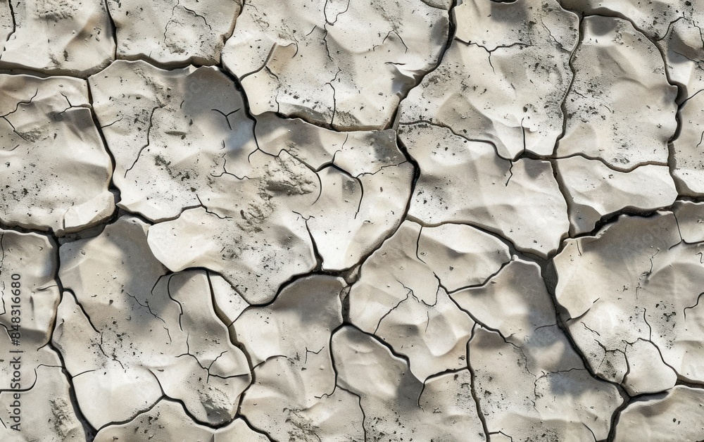 Close-up of Cracked Dry Earth