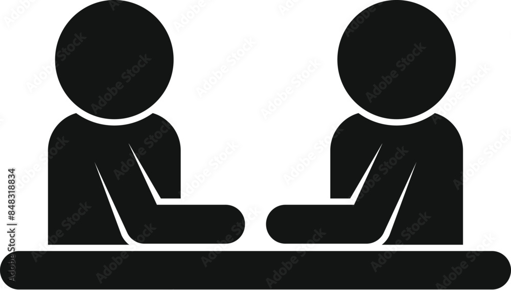 Two businessmen are discussing a project, sitting at an office desk, probably negotiating a deal or signing a contract Two businessmen are discussing a project, sitting at an office desk, probably negotiating a deal or signing a contract