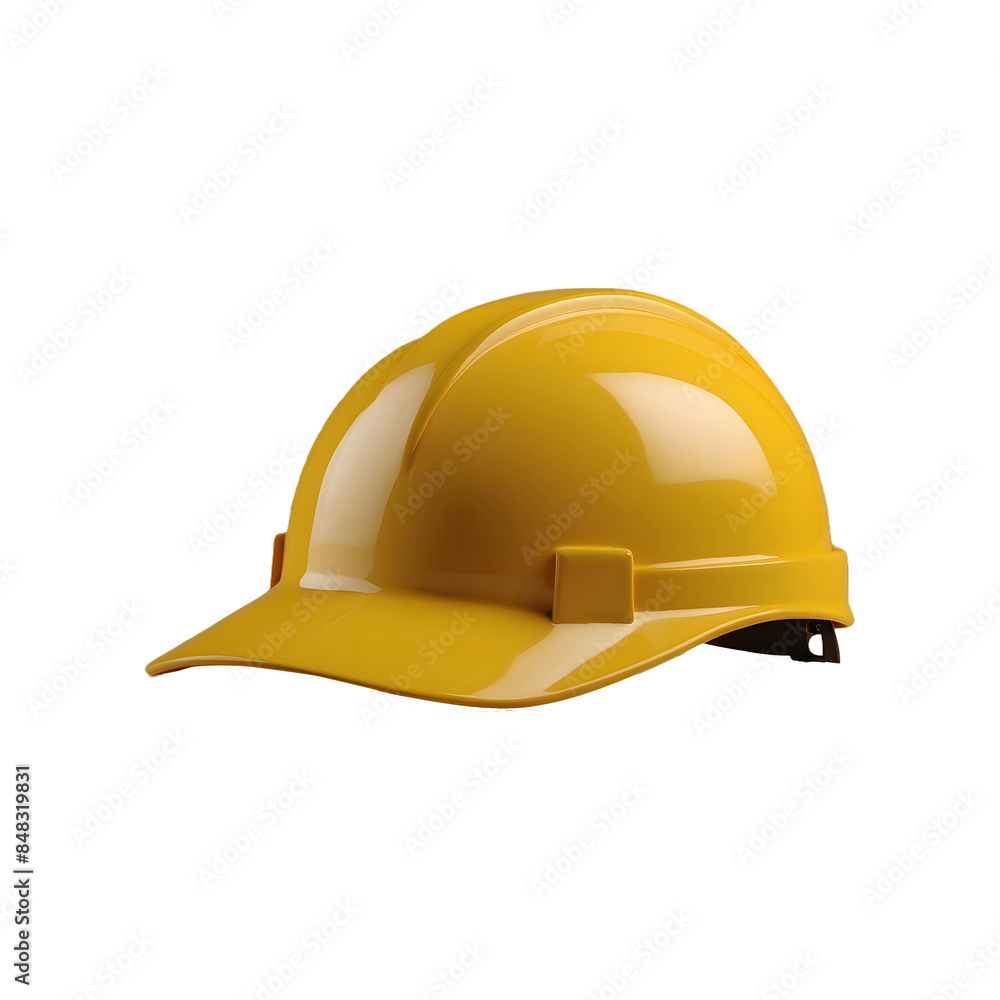Yellow Helmet Cap Isolated on Transparent Background Yellow Helmet Cap Isolated on Transparent Background