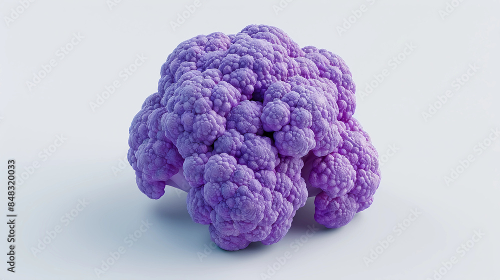 Purple broccoli on a white background Purple broccoli on a white background