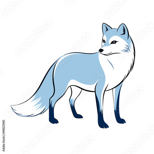  An arctic fox with thick fur, adapted to cold environments.