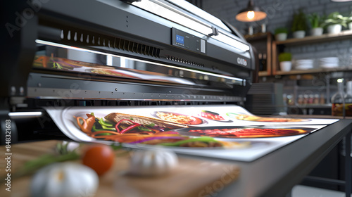 Plakat Professional large format printer on transparent background