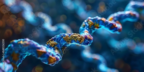 Understanding the Role of Telomeres as Protective Caps at Chromosome Ends. Concept Genetics, Telomeres, Chromosomes, Aging, DNA Repair