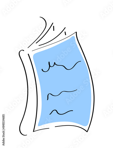Minimalistic vector drawing of a book