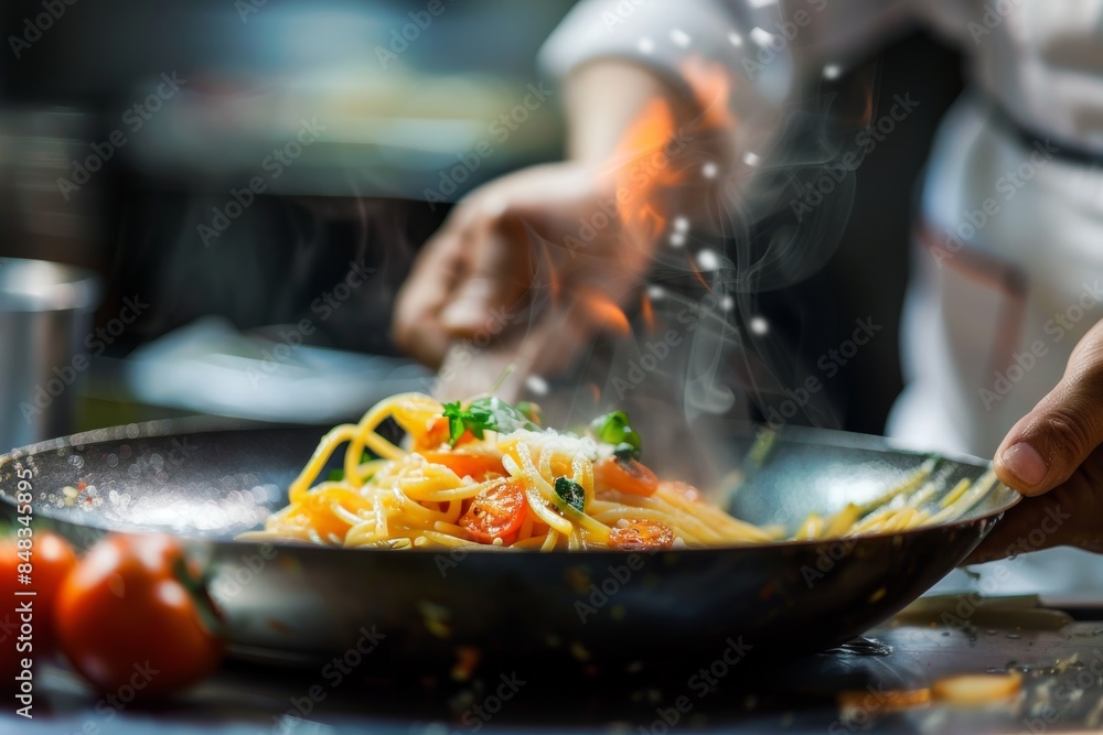 Gourmet Gluten-Free Pasta Dish with Fresh Ingredients, Perfect for Fine Dining Restaurants Gourmet Gluten-Free Pasta Dish with Fresh Ingredients, Perfect for Fine Dining Restaurants