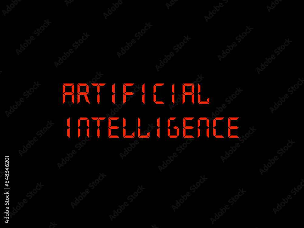 Artificial intelligence in black and red digital Artificial intelligence in black and red digital